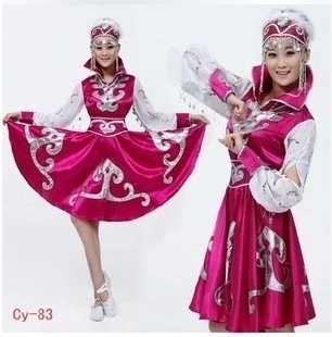 少数民族服装蒙古族服饰舞蹈女裙舞台表演服民族演出服装内蒙古女