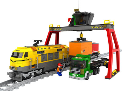 正品奥斯尼AUSINI 25004火车玩具积木 乐高式益智拼装积木玩具