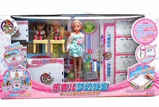 乐吉儿正品乐吉尔芭芘娃娃梦幻系列梦幻教室女孩儿童玩具礼盒套装