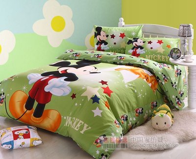 正版DISNEY迪士尼纯棉三件套四件套全棉卡通儿童床上用品男孩035