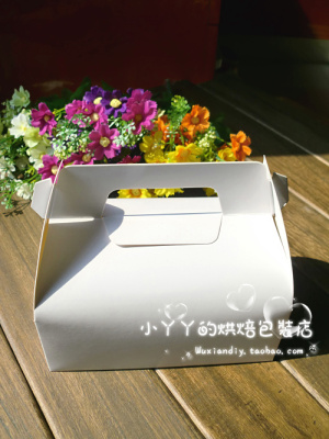 韩国包装 白色月饼盒 西点手提盒 饼干盒 礼物盒 点心盒 大号