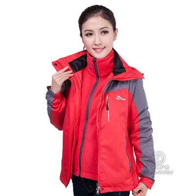 西藏必备户外冲锋衣 女正品三合一两件套防水防风透气登山服女款