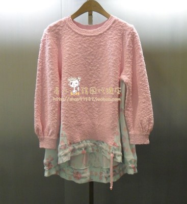 2017韩国专柜女装春秋蔷薇衫拼接针织衫M2732WMO1-KU033