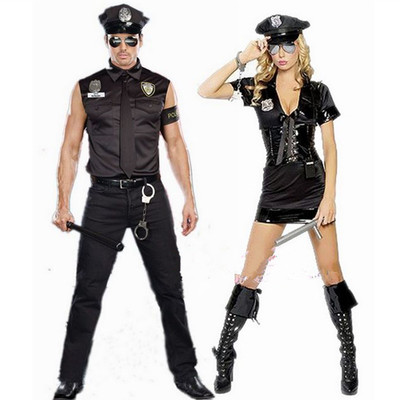 新款制服诱惑万圣节服装女警套装SM女警察皮衣舞台表演钢管舞