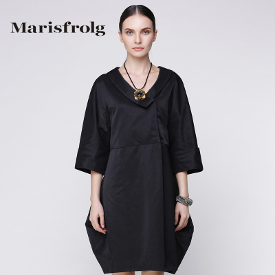 Marisfrolg玛丝菲尔 廓形设计宽松中袖连衣裙 专柜正品秋新款女装