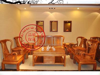 红木家具缅甸花梨大富贵沙发10件布艺沙发仿古家具椅凳实木沙发