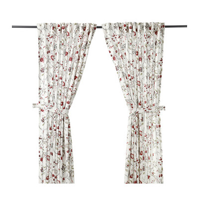 南京无锡宜家家居代购IKEA英格玛利窗帘附系带2幅多色