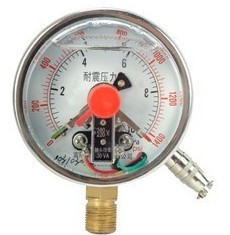 YNXC100工业用径向 磁助式耐震电接点压力表 液压专用表0-60mpa
