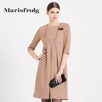 Marisfrolg玛丝菲尔 收腰低调简约连衣裙 专柜正品秋季新款女装