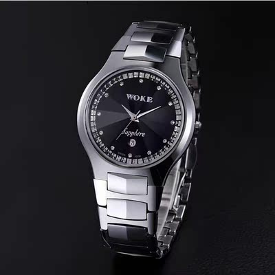 正品 握刻手表WOKE 韩版时尚 钨钢石英表 情侣手表510 防水