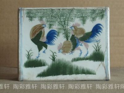 景德镇斗彩陶瓷美术工艺品家居摆件瓷枕枕头