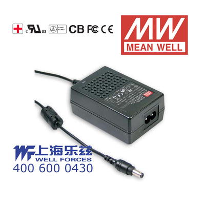 明纬电源适配器GSM18B07-P1J 18W 7.5V2A 医疗级 2插 能效V级
