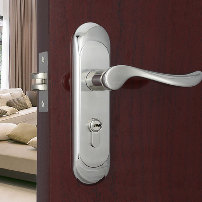 高档卧室门锁不锈钢拉丝房门锁欧式室内执手大门锁实木门锁通用型