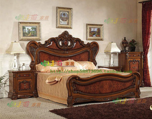 卓越家居，超值高档欧式/美式卧室家具*双人床*1.8米大床！