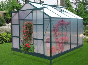 暖房温室铝合金花房蔬菜大棚保温棚双门长2.6米宽2.6米高2.6米