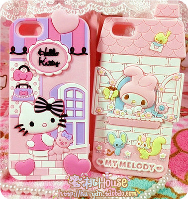 超萌hello Kitty melody美乐蒂 iphone5/5S硅胶手机壳 苹果5外套