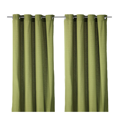 南京无锡宜家家居代购IKEA马瑞姆窗帘2幅绿色专业正品保证 棉质