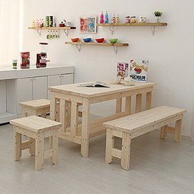 特价松木多功能餐桌椅实木餐桌松木桌组合