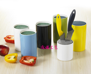 神奇陶瓷置刀架内置塑料条厨房用具置物收纳桶