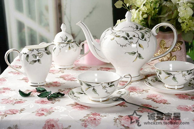 咖啡杯套装欧式茶具15头咖啡具套装一级骨瓷英式下午茶红茶具陶瓷