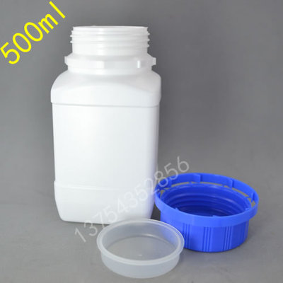 塑料瓶试剂方瓶500ml 500g白色带防盗盖液体固体样品瓶