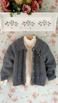 韩国品牌JBANS专柜正品   灰色羊毛毛衣开衫JK448
