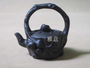 特价正品紫砂壶提梁寿桃壶朱泥壶半手工壶陶瓷茶具茶壶