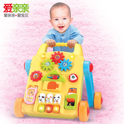 婴儿音乐游戏桌多功能2合1早教手推学步车助步车 宝宝玩具 0-1岁