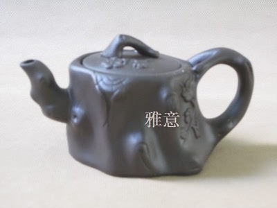 紫砂原矿朱泥半手工树头壶黑红色陶瓷茶具