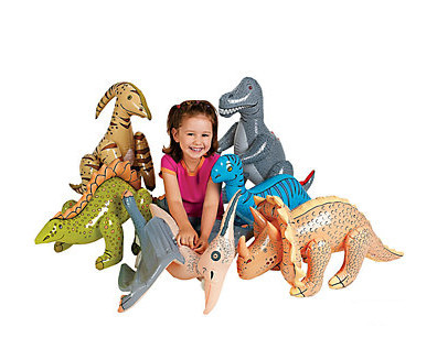 充气恐龙6只套装套装大促销婴幼儿玩具儿童动物认知玩具充气动物