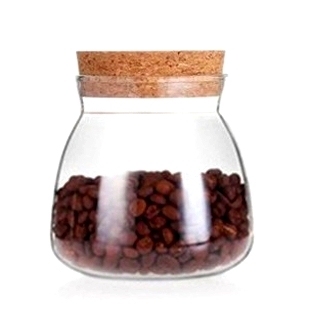软木塞玻璃密封罐 储物瓶玻璃瓶子密封罐小号茶叶罐 咖啡豆密封罐