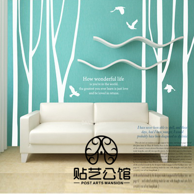 特大型客厅卧室沙发背景店铺面积墙面装饰贴纸/◆T-023 树干-2◆
