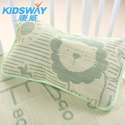 康威婴儿凉席枕头 夏季宝宝儿童亚麻草竹炭婴儿凉席枕幼儿园枕头