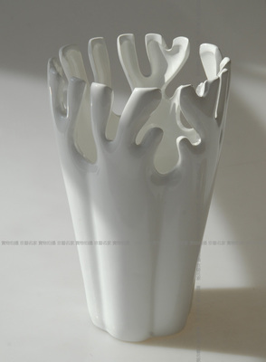 新品 陶瓷 装饰摆件花瓶 现代简约风格 镂空宜家风格手工花瓶