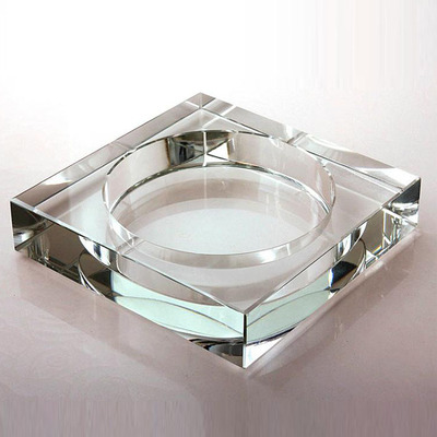 水晶烟灰缸个性精品时尚透明四方形玻璃烟灰缸企业酒店欧式烟缸