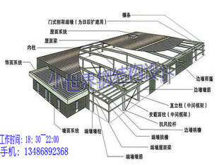 钢结构设计厂房设计别墅设计桁架设计雨棚设计网架设计