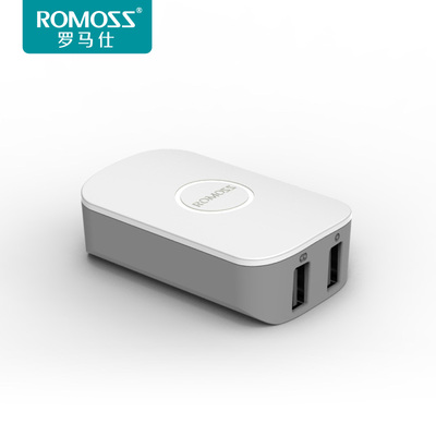 罗马仕2A快充充电头5s 6p安卓手机通用充电器多口双USB电源适配器