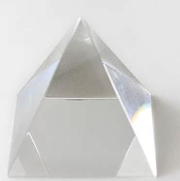 高透明白水晶金字塔摆件 正品优质白水晶宝塔 玻璃棱镜塔镇宅辟邪