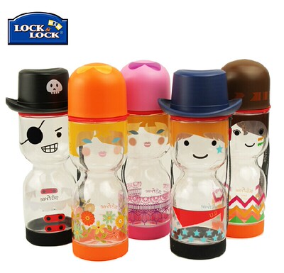韩国乐扣乐扣水杯 可爱卡通创意杯子国家娃娃便携水壶专柜正品