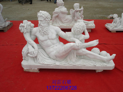 汉白玉雕塑人物摆件 一级汉白玉雕像欧式西方人大卫雕像石雕大卫