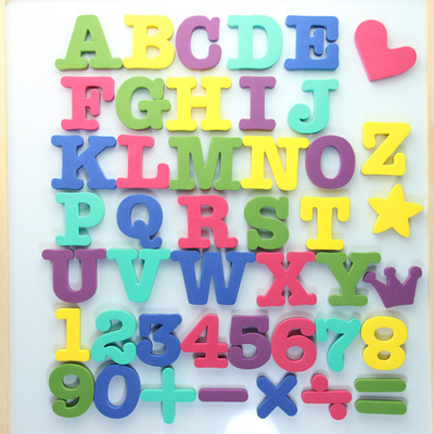 超大 EVA英文大写字母磁性贴白板磁贴数字冰箱贴 益智玩具早教具