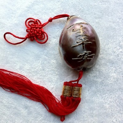 一个包邮天然海螺贝壳中国结挂件工艺品创意小礼品汽车挂件饰品