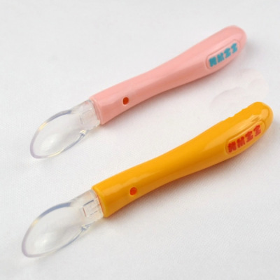 宝宝软头汤匙/软勺 婴儿硅胶安全软匙  安全护龈 软头勺 婴儿用品