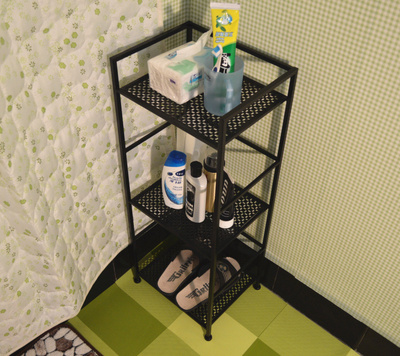 铁艺洗手间置物架 浴室置物架 落地卫生间厕所置物架层架角架子