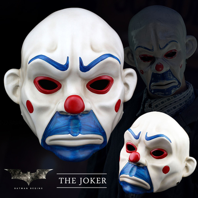 心炫 珍藏版影视蝙蝠侠黑暗骑士面具万圣节COS小丑劫匪树脂面具