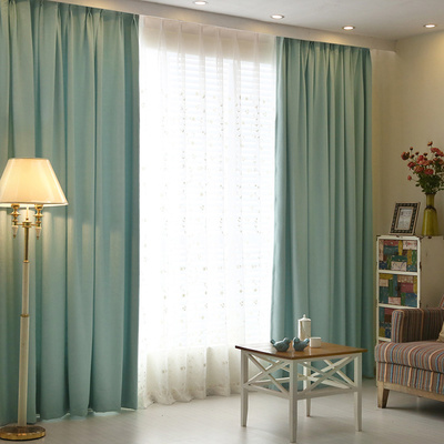 韩式纯色棉麻窗帘定制亚麻加厚全遮光窗帘布卧室简约北欧客厅成品