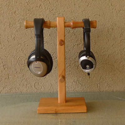 车木工艺实木双耳机架头戴式耳机架耳机展示架