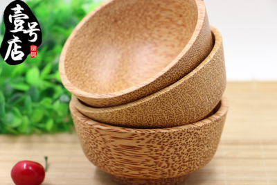 新款海南纯天然椰子木碗 儿童碗 原木无漆耐摔无腊实木碗批发