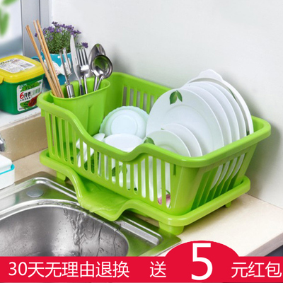 美佳 碗筷沥水架大号碗架塑料碗碟柜厨房柜简易置物架收纳架包邮