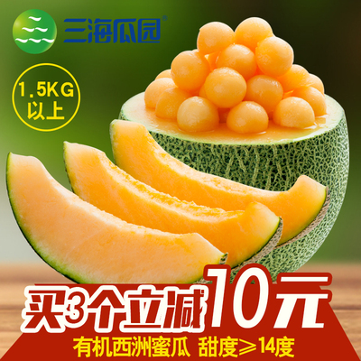 三海瓜园 正好新疆哈密瓜有机新鲜水果西州密瓜甜瓜1.5kg以上/个